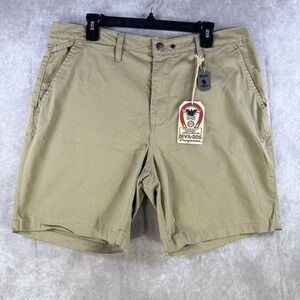 Devil Gog Dungarees Tan Chino Shorts Mens 36W Classic Regular Cotton Blend NWT